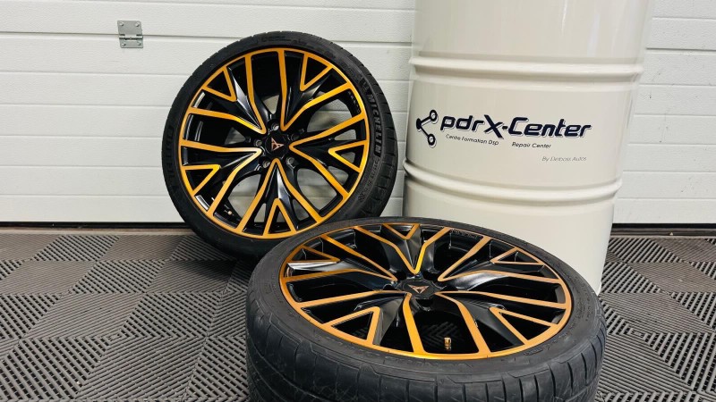 Rénovation de jante alu bi-ton finition Copper chrome sur modèle Cupra pour un client venu de Martigues 13