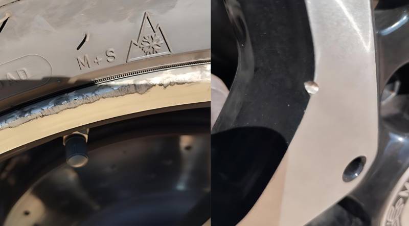 Reconditionnement de 4 jantes alu diamantée bi-ton à Aubagne - Gémenos d’un client de venelles