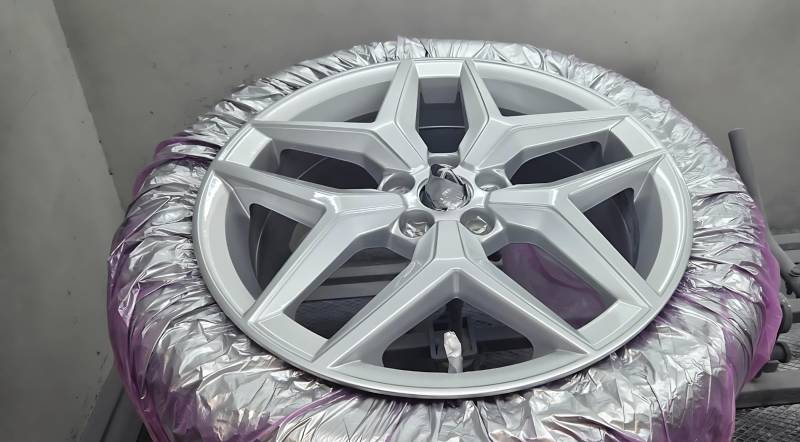 Jante alu après réparation 