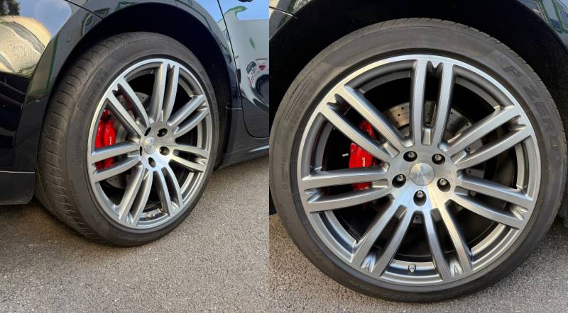 Réparation de Jante Alu Effet Diamantée Bi-Ton sur une Maserati à Aubagne