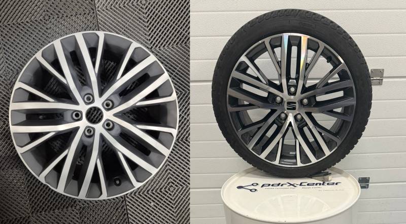 Avant et après réparation jante alu pdrx-center 